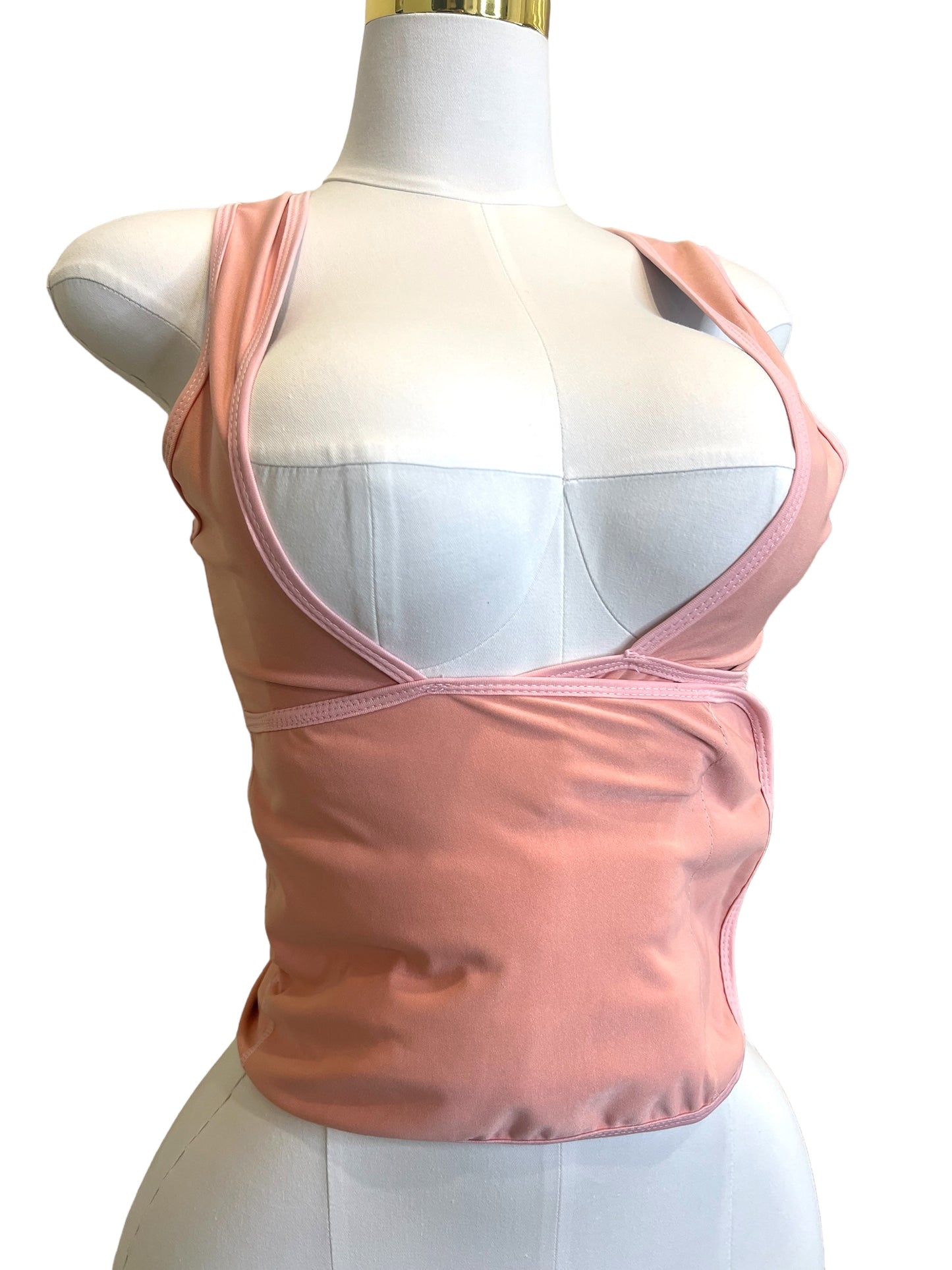 Women's Pink Fitness Fat Burning Shapewear Waist Trainer Corset