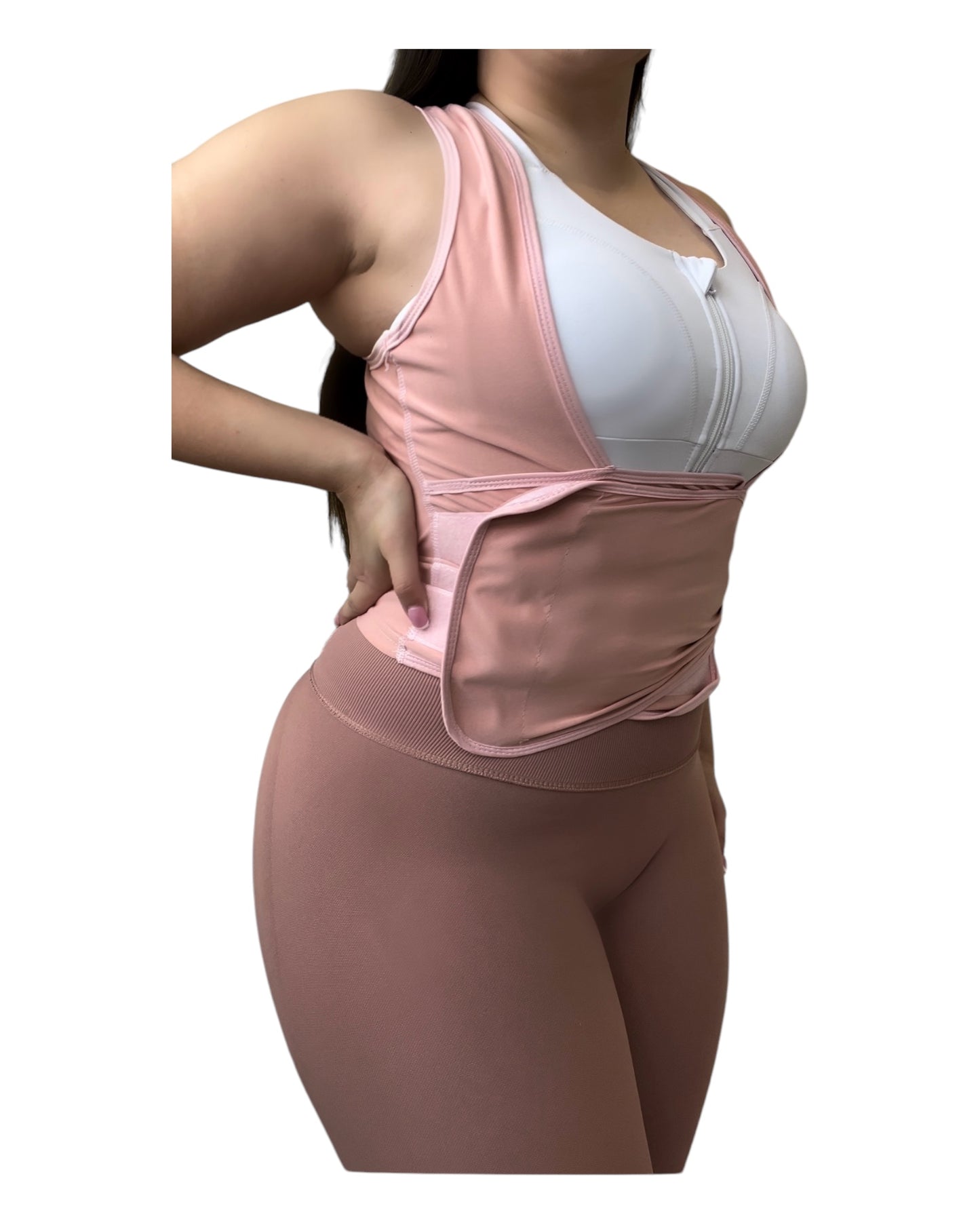 Women's Pink Fitness Fat Burning Shapewear Waist Trainer Corset