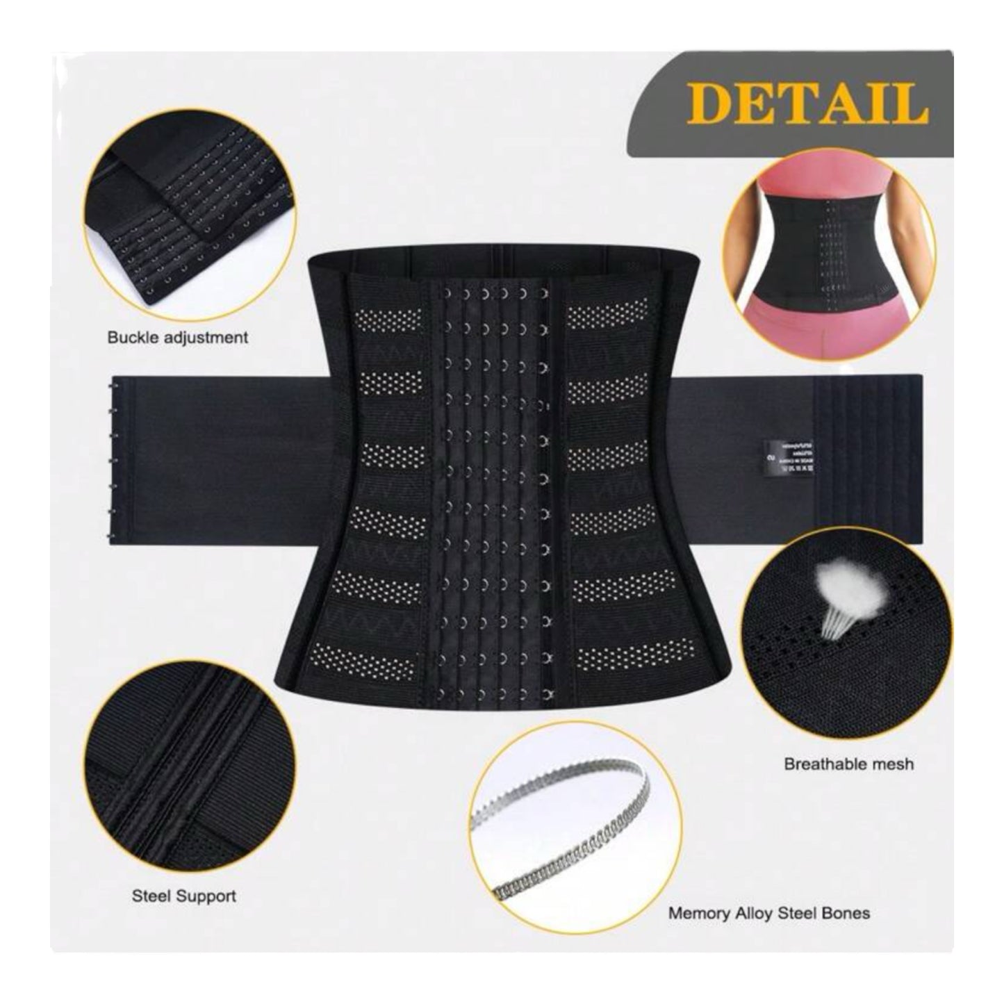 Waist Trainer Double Belt Shaper Corset Women Tightens Belly Postpartum Seamless Faja Body Shaper