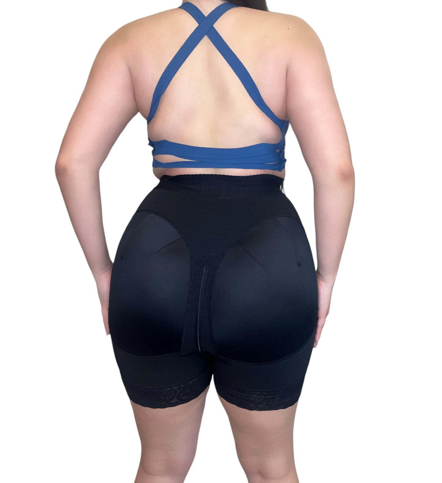 Women's Black Tummy Control Shapewear Shorts High Compression with Hooks Plus Size Shapewear Butt Lifting Seamless